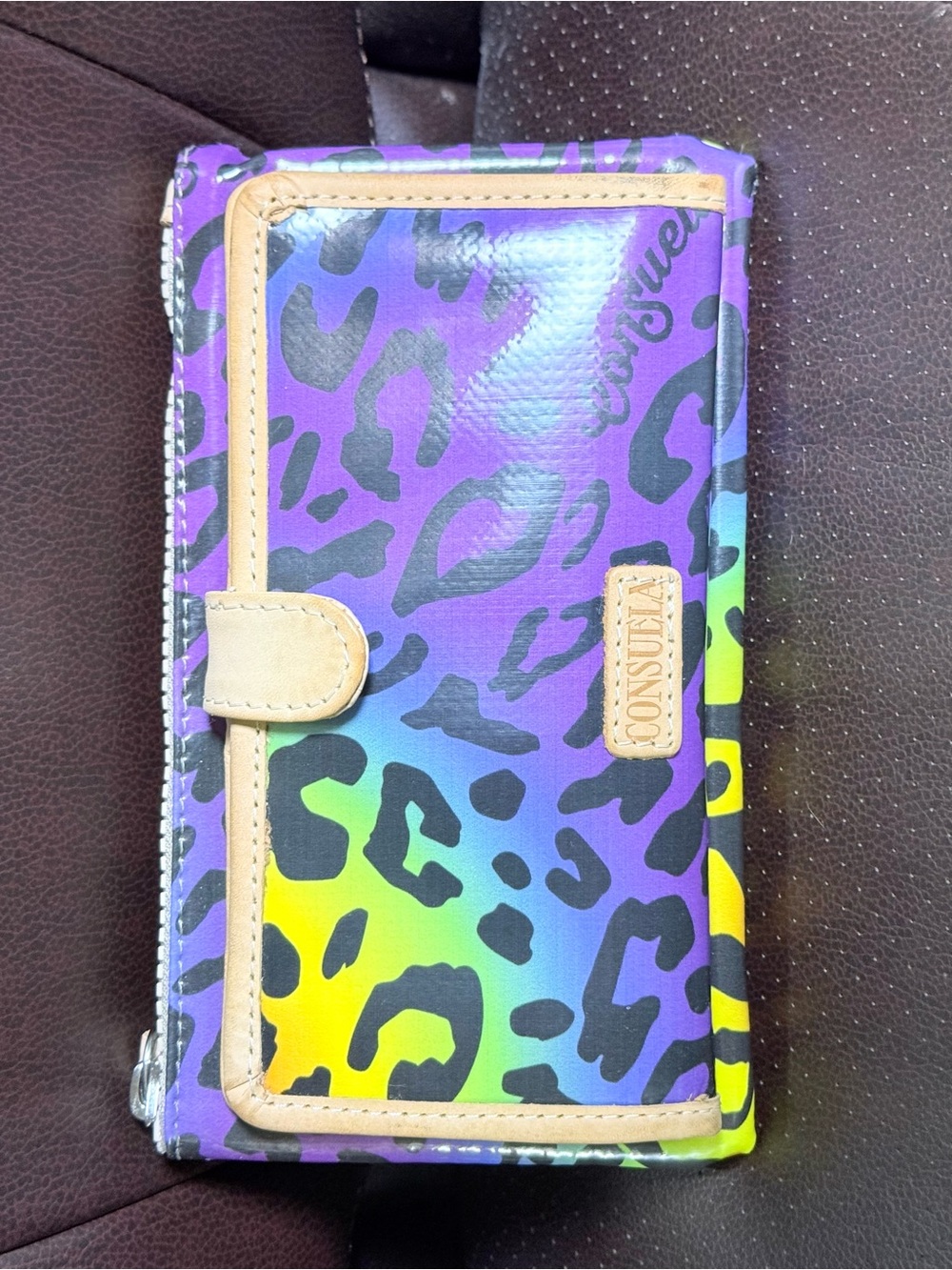 Consuela Semi Leopard Slim Wallet